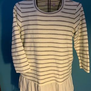 LOGO, 3/4 sleeve cotton blend Tunic